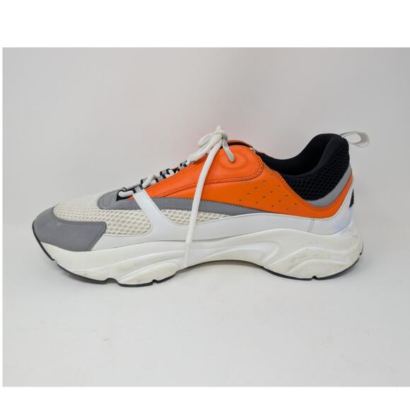 Christian Dior B22 Sneaker Orange Grey White Mesh Chunky Trainer main image 12